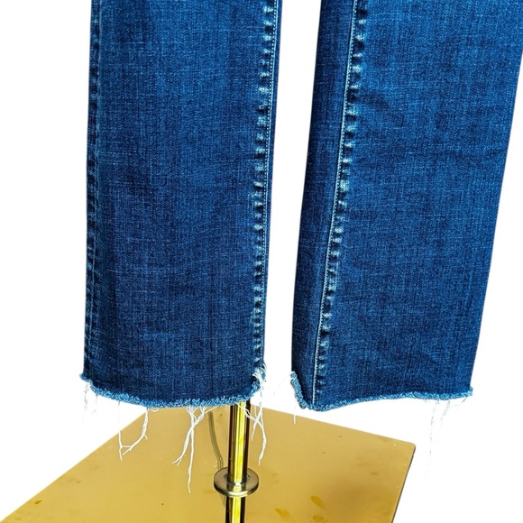 L’AGENCE Ruth High Rise Straight Leg Jeans in Naples Wash Blue Size:27 - Picture 6 of 12